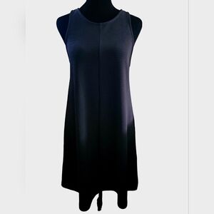 Candie's Black Knit Flared Dress Lace Accents and Pockets Size Medium